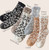 Leopard Print Fuzzy Socks