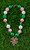 Pink & Green Rhinestone Shamrock Chunky Necklace