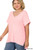 Dusty Pink Ribbed Vneck Plus Top