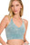 Dusty Teal Mineral Wash Crisscross Strap Crop Top