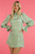 Sage Smocked Mini Dress