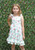 Girls' Light Mint Floral Ruffle Dress