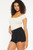 KanCan Lorena Black Frayed Shorts