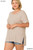 Ash Mocha Boat Neck Plus Top