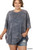 Blackberry Acid Wash Oversize Plus Tee