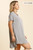 Umgee Cool Grey Leopard Print Hi-low Dress