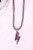 Pink Leopard Lightning Bolt Necklace