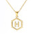 Mother of Pearl Initial Necklace