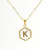 Mother of Pearl Initial Necklace