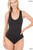 Black Seamless Racerback Bodysuit