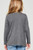 Girls' Twisted Knot Charcoal Long-sleeve Top