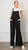 Black Gathered Front Jumpsuit
