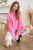 Confetti Hot Pink Cable Knit Sweater