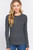 Charcoal Grey Crewneck Thermal Knit Top