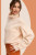 Coconut Pintuck Sleeve Turtleneck Sweater