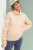Coconut Pintuck Sleeve Turtleneck Sweater