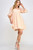 Peach Waffle Texture Babydoll Dress