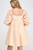 Peach Waffle Texture Babydoll Dress