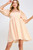 Peach Waffle Texture Babydoll Dress