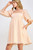 Peach Waffle Texture Babydoll Dress