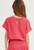Girls' Hot Pink Elastic Waist Crinkle Top