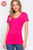 Magenta Scoop Neck Short-sleeve Plus Tee