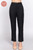 Black Classic Woven Belted Plus Pants