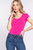 Fuchsia Scoop Neck Short-sleeve Bodysuit