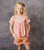 Peach and Pink Flowers Ruffled Shorts Set
