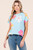 Spring Flowers Light Blue Top