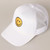Chenille Smiley Face White Trucker Hat