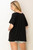Black Vneck Oversized Top