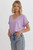 Lilac Vneck Cuff Sleeve Bodysuit