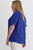 Royal Blue Vneck Woven Plus Top