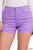 Lavender High Rise Jean Shorts