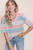 Multicolor Stripes Vneck Knit Top