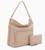 Khaki Quilted Front Pocket Hobo Bag Set