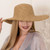 Kristen Frayed Edge Straw Floppy Hat