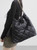 Puffer Quilted Black Hobo Tote