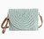 Georgia Mint Straw Crossbody Clutch