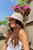 Tie Dye Rose Band Panama Hat