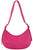 Fuchsia Buckle Strap Shoulder Bag