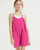 Girls' Double Pocket Hot Pink Romper