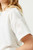 Girls' Off White Eyelet Cut Sleeve Top