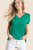Green Vneck Slinky Knit Top