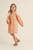 Girls' Apricot Balloon Sleeve Dress