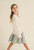 Girls' Ivory Chenille Cardigan