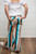 Girls' Teal & Tangerine Stripe Flare Jeans