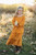 Girls' Mustard Polka Dot Maxi Dress