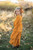 Girls' Mustard Polka Dot Maxi Dress